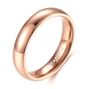 4mm Polished and Domed Titanium Fashion Wedding Ring-Rings-Innovato Design-Rose Gold-10.5-Innovato Design