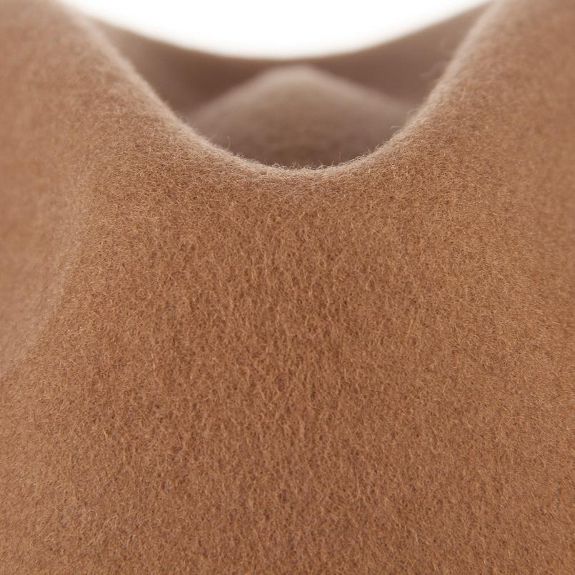 Wide Brim Wool Felt Fedora Hat with Gold Feather Band-Hats-Innovato Design-Camel-Innovato Design