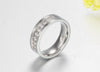 Silver Plated Stainless Steel with Channel Setting Cubic Zirconia Wedding Band - InnovatoDesign