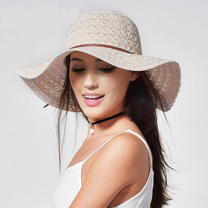 INNOVATO Foldable Floppy Wide Brim Straw Sun Hat-Hats-Innovato Design-Beige-L-Innovato Design