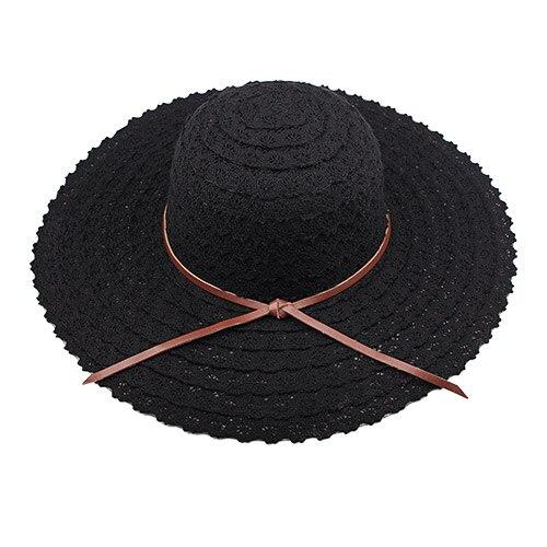 INNOVATO Foldable Floppy Wide Brim Straw Sun Hat-Hats-Innovato Design-Black-L-Innovato Design