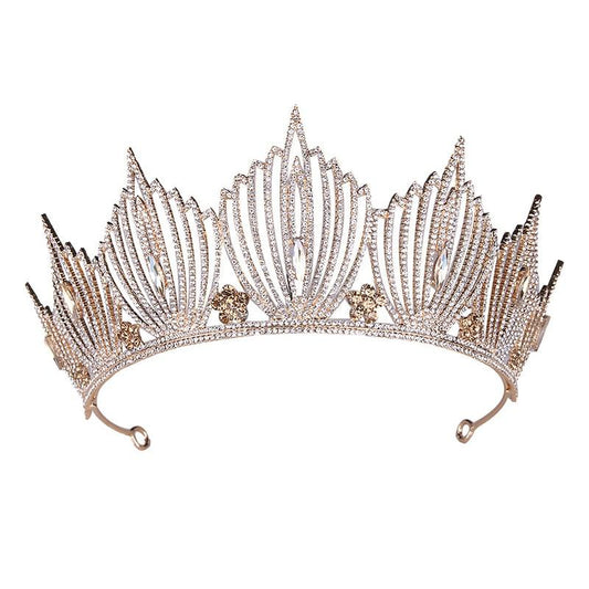 Silver & Gold Princess Wedding or Prom Crystals Crown-Crowns-Innovato Design-Gold-Innovato Design