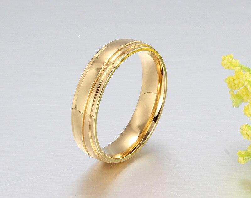 Gold Plated Stainless Steel with Tension Setting Cubic Zirconia Wedding Band-Rings-Innovato Design-5-7-Innovato Design