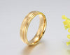 Gold Plated Stainless Steel with Tension Setting Cubic Zirconia Wedding Band - InnovatoDesign