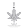 Maple Leaf Cubic Zirconia Hip-Hop Pendant Necklace-Necklaces-Innovato Design-Gold-Rope Chain-18inch-Innovato Design