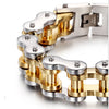 Innovato Silver & Gold Stainless Steel Motorcycle Bracelet - InnovatoDesign