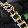 Heavy 2 Tone Biker Chain Bracelet Stainless Steel-Bracelets-Innovato Design-Silver-Innovato Design