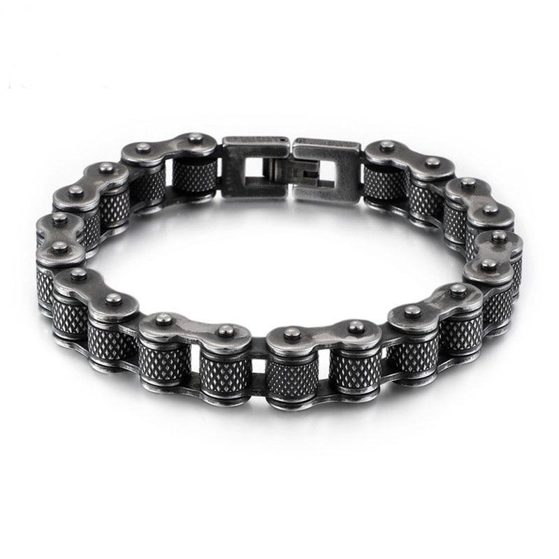 Antique Black Motorcycle Link Chain Bracelet-Bracelets-Innovato Design-Innovato Design