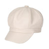 Classy Faux Leather Solid Color Painter Octagonal Hat