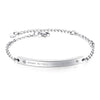 Custom Engrave Link Chain Stainless Steel Fashion Bracelet-Bracelets-Innovato Design-Siliver-Innovato Design