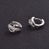 925 Sterling Silver Cross Hoop Earrings with AAA Cubic Zirconia - InnovatoDesign