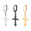 Small Cross Hoop Earrings Unisex 3 Colors - InnovatoDesign