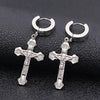 3 Colors Crucifix Hoop Earrings 319L Stainless Steel - InnovatoDesign