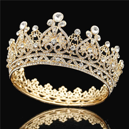 Spanish Queen Baroque Crown in Two Models for Women-Crowns-Innovato Design-1-Gold-Innovato Design