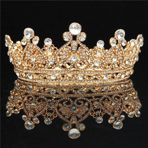 Spanish Queen Baroque Crown in Two Models for Women-Crowns-Innovato Design-1-Gold-Innovato Design