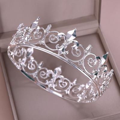 Vintage King & Queen Crowns with Crystals for Wedding or Prom-Crowns-Innovato Design-Bronze-Innovato Design