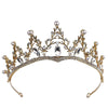 Vintage Gold Plated Pearl & Zircon Crystals Queen Crown - InnovatoDesign
