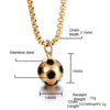 Stainless Steel Soccer / Football Necklace Ball Chains-Necklaces-Innovato Design-Silver-Innovato Design