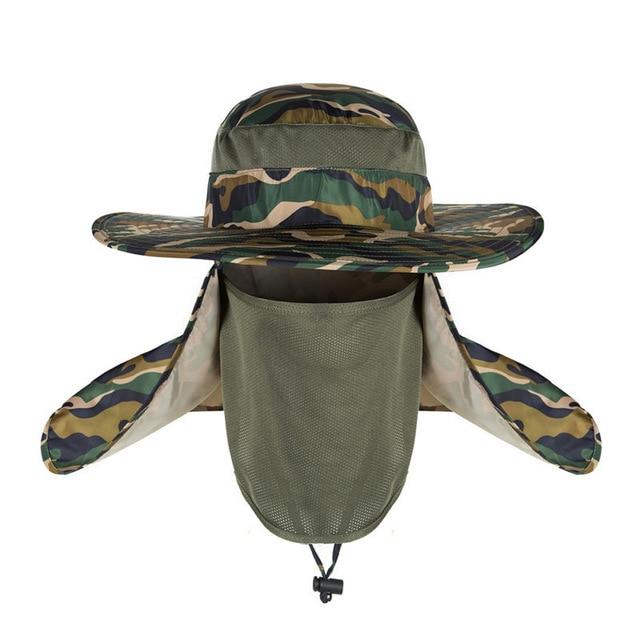 UV Protection Face Neck Cover Flap Hat with Rope-Hats-Innovato Design-Gray-Innovato Design