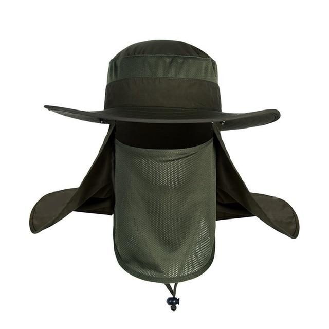 UV Protection Face Neck Cover Flap Hat with Rope-Hats-Innovato Design-Gray-Innovato Design