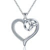 Lovely Heart & Trinity Knot 925 Sterling Silver Charm Pendant - InnovatoDesign