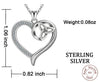 Lovely Heart & Trinity Knot 925 Sterling Silver Charm Pendant-Necklaces-Innovato Design-Innovato Design