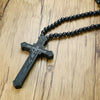Large Catholic Wooden Cross Bead Rosary Pendant Necklace - InnovatoDesign