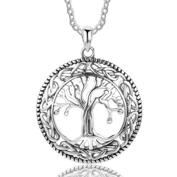 Classic Vintage Tree of Life Pendant Necklace-Necklaces-Innovato Design-Silver-Innovato Design