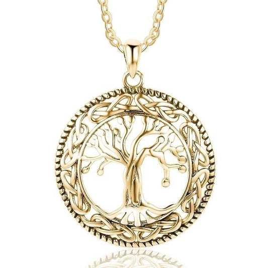 Classic Vintage Tree of Life Pendant Necklace-Necklaces-Innovato Design-Gold-Innovato Design