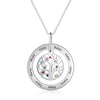 Personalized Family Tree Pendant Necklace with 9 Birthstones - InnovatoDesign