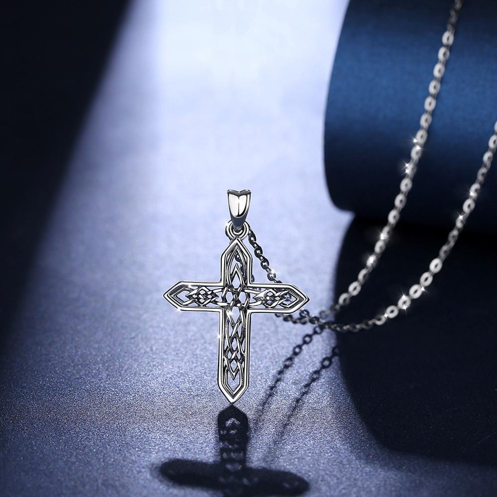 Celtic Cross with Irish Knot Vintage 925 Sterling Silver Necklace-Necklaces-Innovato Design-20 inch-Innovato Design