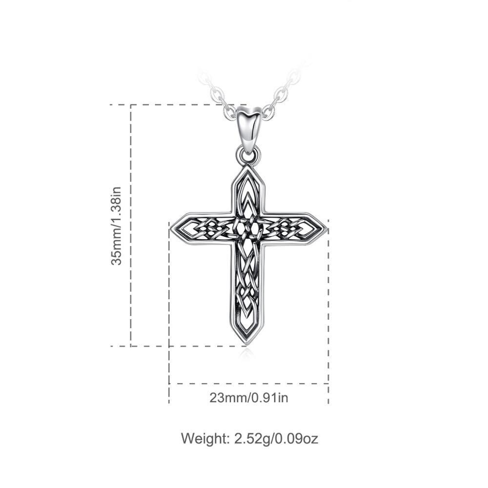 Celtic Cross with Irish Knot Vintage 925 Sterling Silver Necklace-Necklaces-Innovato Design-20 inch-Innovato Design