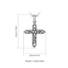 Celtic Cross with Irish Knot Vintage 925 Sterling Silver Necklace - InnovatoDesign