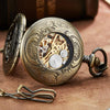 Polar Express Themed Bronze Pocket Watch with Walnut Wood Dial - InnovatoDesign