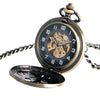 Skull and Poker Symbol Design on Black and Bronze Pocket Watch-Pocket Watch-Innovato Design-Innovato Design