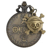 Bronze One Piece Skull Pattern Pocket Watch with Mini Keychain and Chain - InnovatoDesign