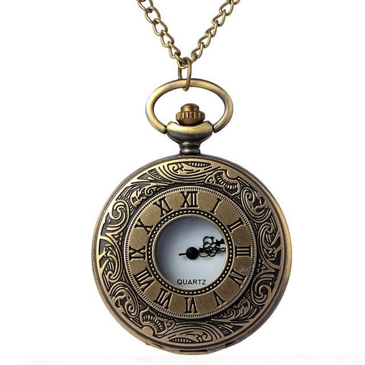 Bronze Pocket Watch with Roman Numeral Carving-Pocket Watch-Innovato Design-Innovato Design