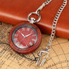Wooden Pocket Watch with Roman Numeral Display - InnovatoDesign