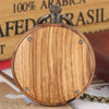 Gold Pocket Watch in Mahogany Wood Body - InnovatoDesign