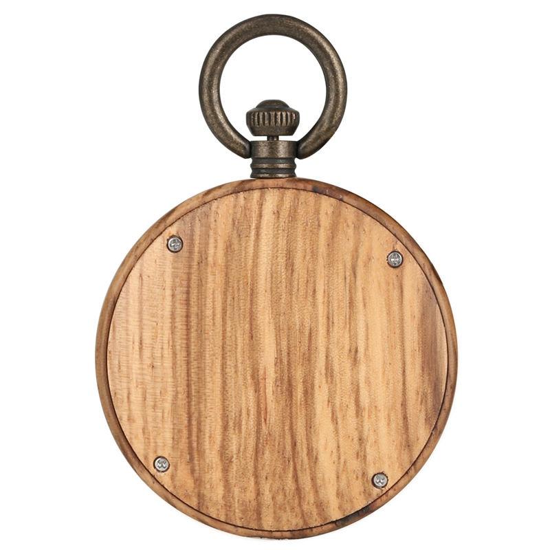 Gold Pocket Watch in Mahogany Wood Body-Pocket Watch-Innovato Design-Innovato Design