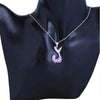 Silver Fish Hook Tail Pendant Chain Necklace