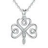 Shamrock 925 Sterling Silver Celtic Clover Charm Pendant Necklace - InnovatoDesign