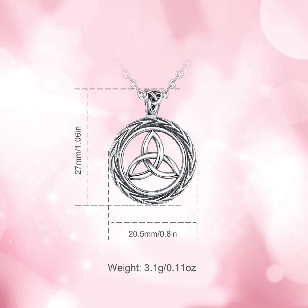 Celtic Trinity Knot / Triquetra Round 925 Sterling Silver Pendant Necklace-Necklaces-Innovato Design-20 inch-Innovato Design