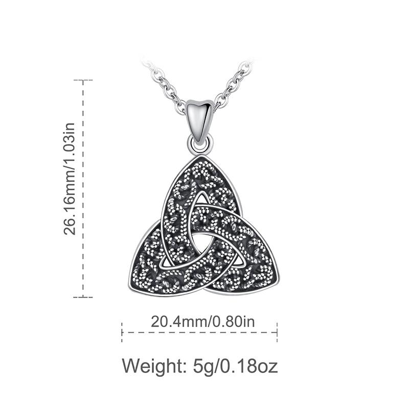 Black & Silver Trinity Celtic Knot Fashion Pendant Necklace-Necklaces-Innovato Design-Innovato Design