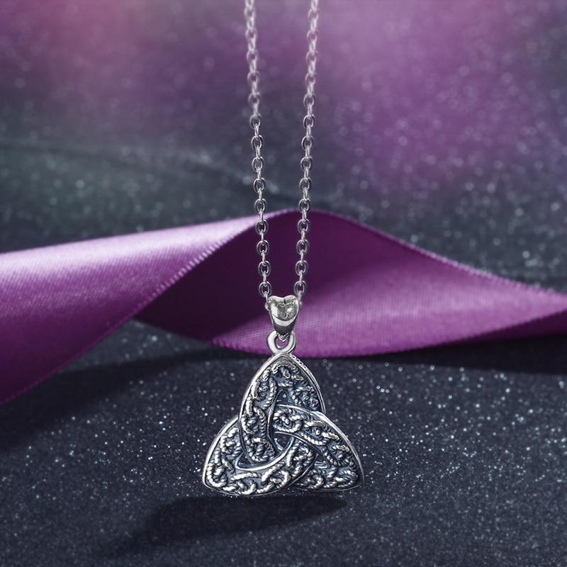 Black & Silver Trinity Celtic Knot Fashion Pendant Necklace-Necklaces-Innovato Design-Innovato Design