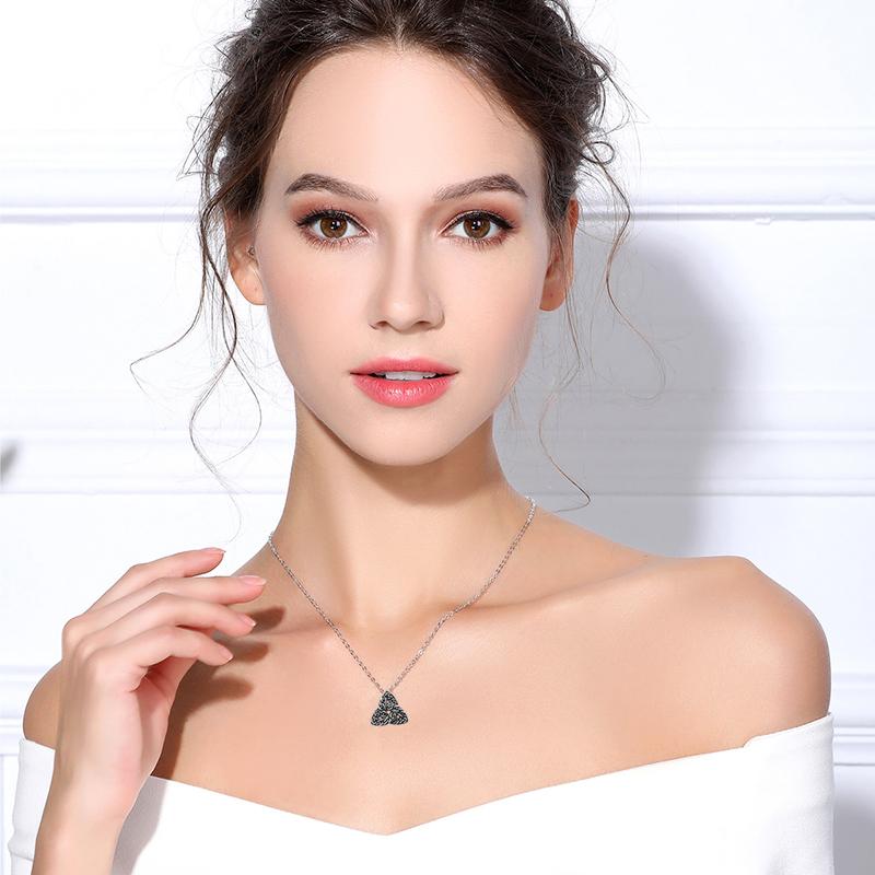 Black & Silver Trinity Celtic Knot Fashion Pendant Necklace-Necklaces-Innovato Design-Innovato Design