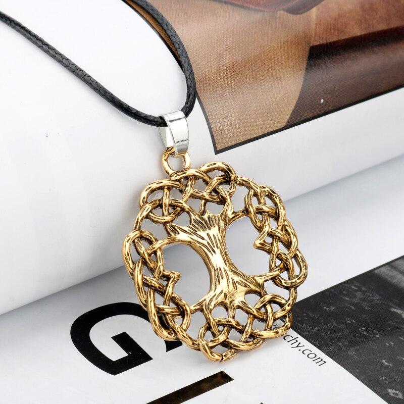 Yggdrasil Tree of Life Knotted Silver or Gold Pendant-Necklaces-Innovato Design-Gold-Innovato Design