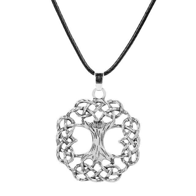 Yggdrasil Tree of Life Knotted Silver or Gold Pendant-Necklaces-Innovato Design-Silver-Innovato Design