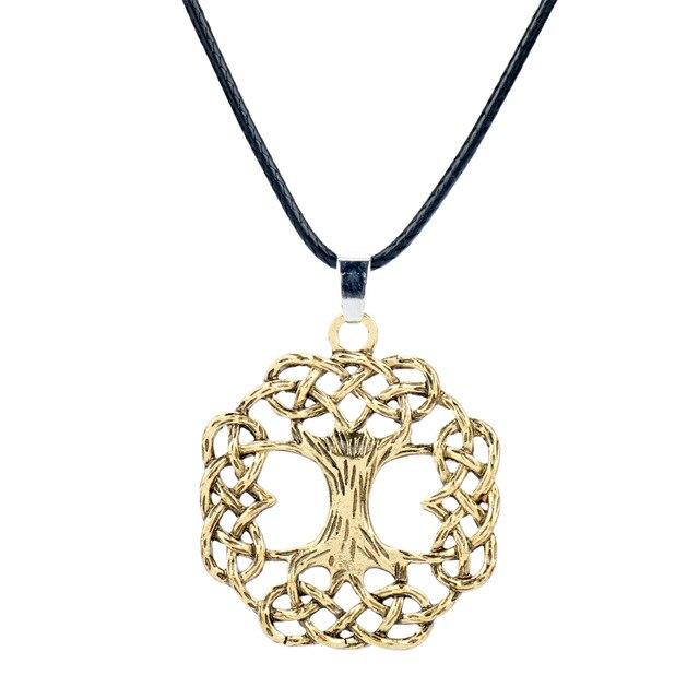 Yggdrasil Tree of Life Knotted Silver or Gold Pendant-Necklaces-Innovato Design-Gold-Innovato Design