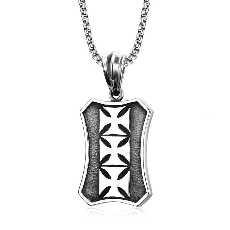Multiple Maltese Engraved Cross Pendant Necklace-Necklaces-Innovato Design-Innovato Design